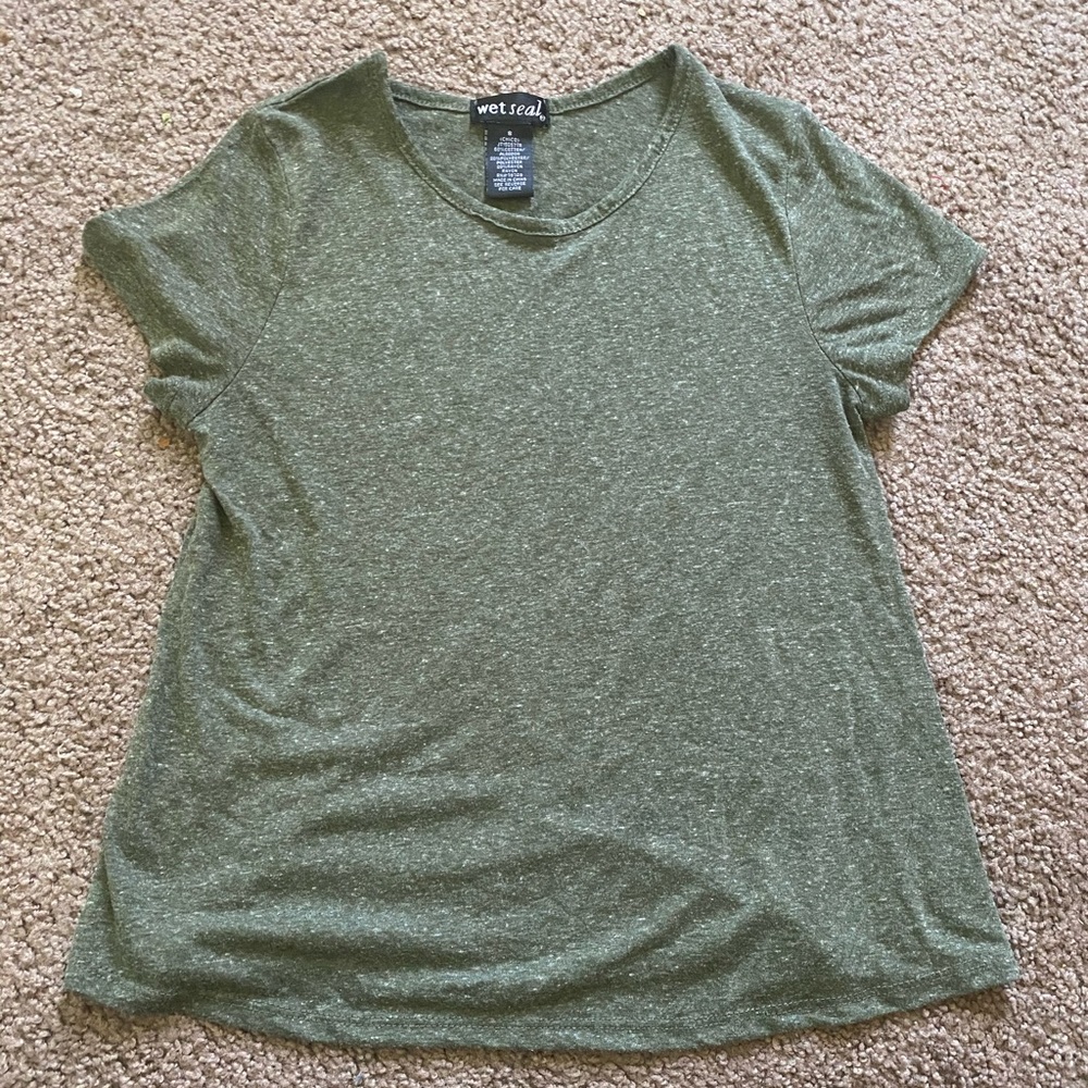 Olive green plain Tee